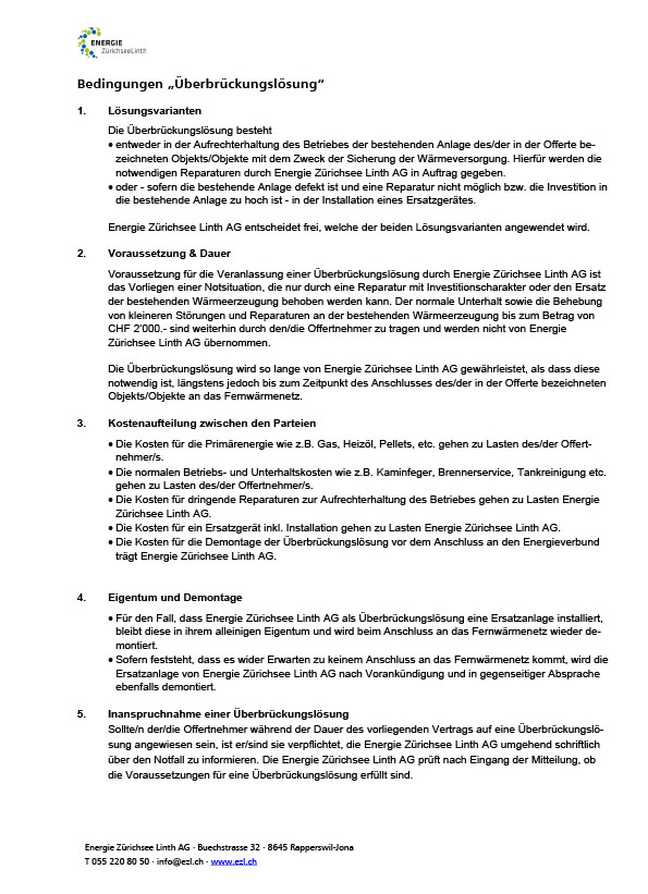 Bedingungen ueberbrueckungsloesungen