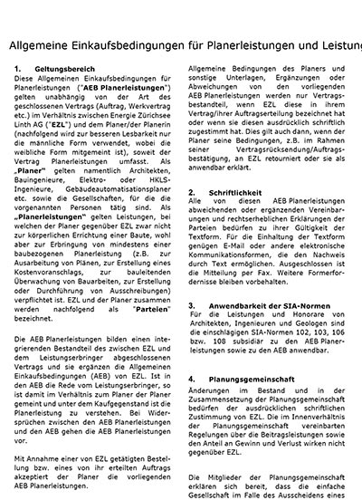 Einkaufsbedingungen Planerleistungen